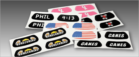 EyeBlack Under Eye Black Sticker with Favorite Sports Player Numbers |  Baseball, Softball, Football, Soccer | Black #4 – 24 Strips / 12 Pairs