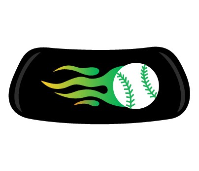 Flaming Green Baseball