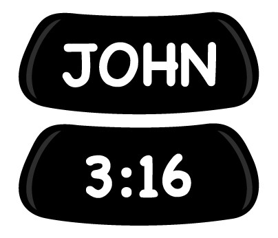 John 3 16 Eye Black Football Bible Verses Christian Eye Black
