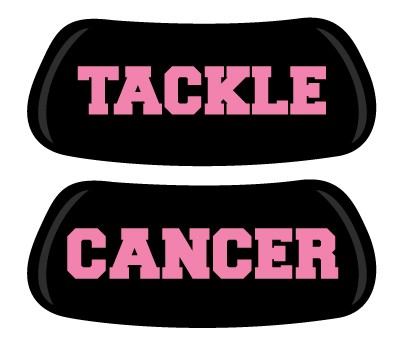 Breast Cancer Face Stickers Tackle Cancer Pink Football Gear