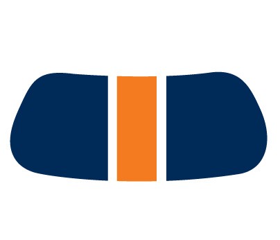 Navy & Orange Gridiron EyeBlack