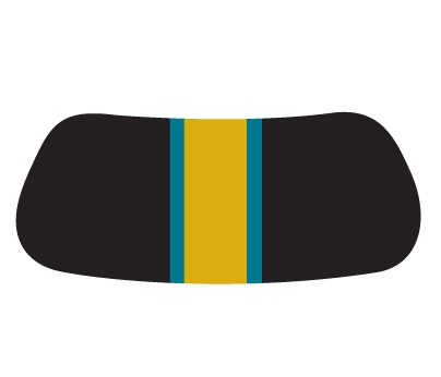 Black Gold & Teal Gridiron EyeBlack