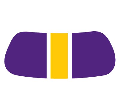 Purple & Gold Gridiron EyeBlack