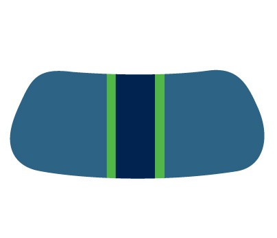 Blue & Green Gridiron EyeBlack