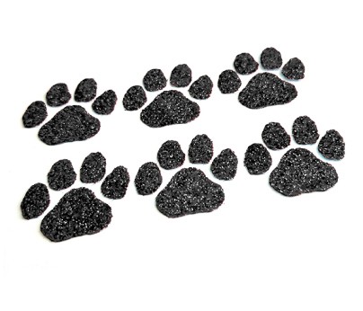 Black Paw Glitter Face Decals