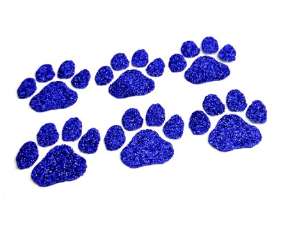 Blue Paw Glitter Face Decals