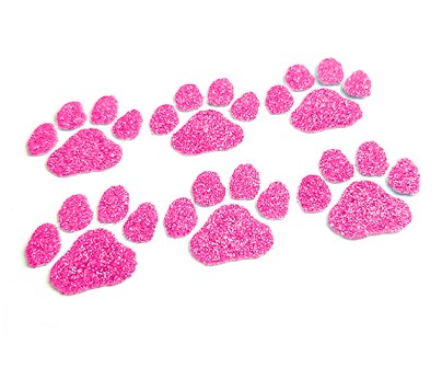 Pink Paw Glitter Face Decals