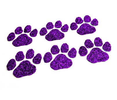 Purple Paw Glitter Face Decals