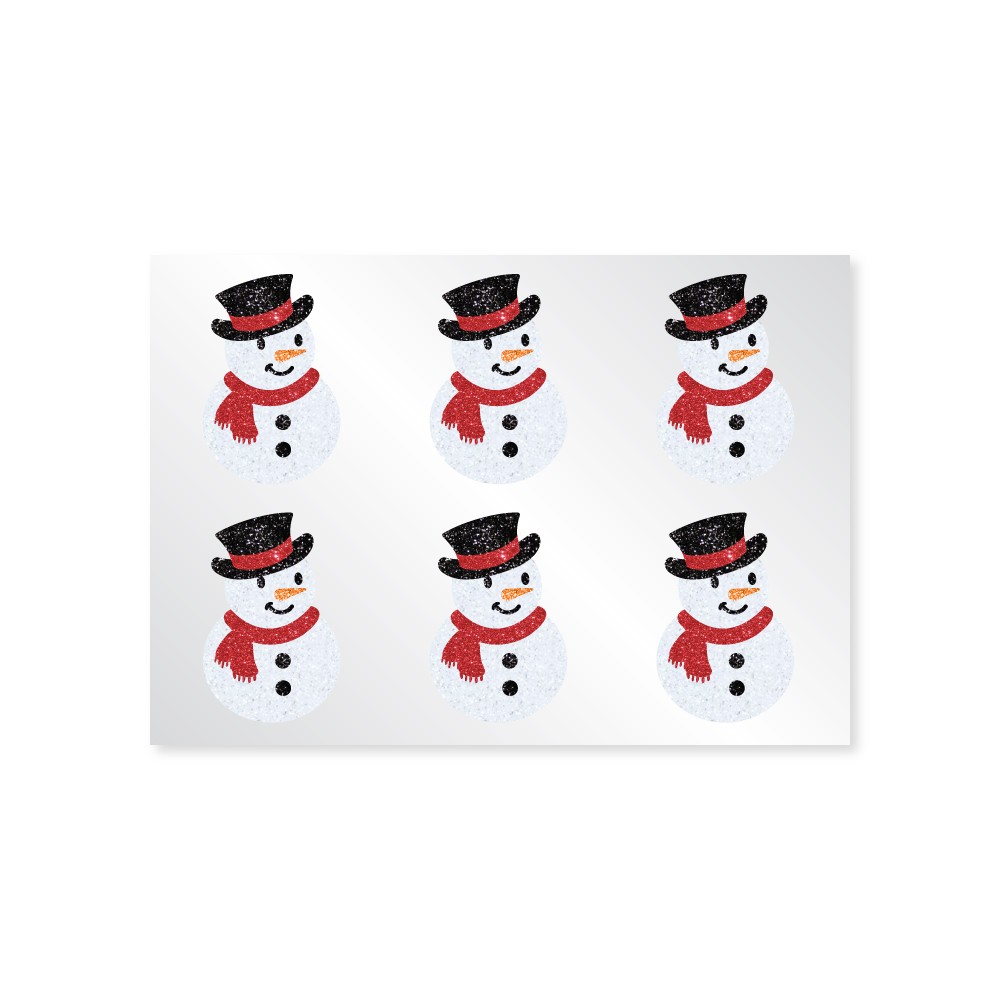 Snowman Glitter Face Decals