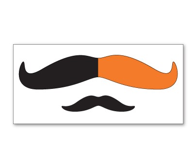 Black and Orange Mustache