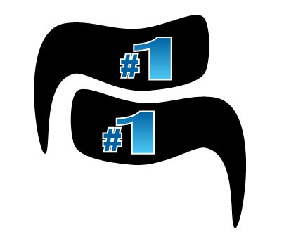 #1 in blue