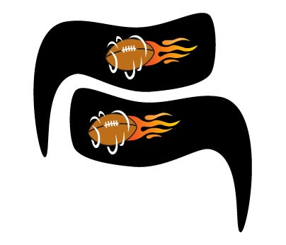 Flaming Football Spiral Smear EB