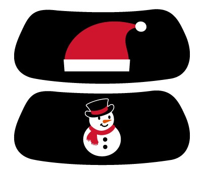 Christmas Santa Hat Snowman Eye Black