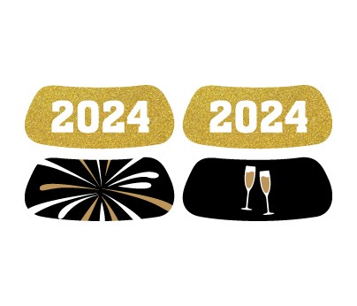 New Years Fireworks Toast Eye Black