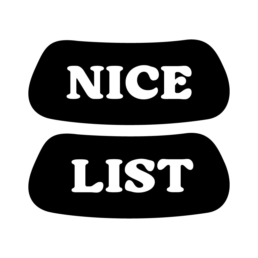 Christmas Nice List V2 Eye Black