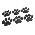 Black Paw Glitter Face Decals