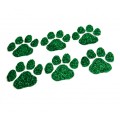 Green Paw Glitter Face Decals