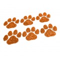 Orange Paw Glitter Face Decals