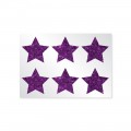Purple Star Glitter Face Decals