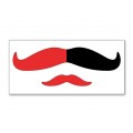 Red and Black Mustache