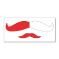 Red and White Mustache