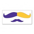 Purple and Yellow Mustache
