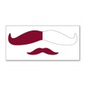 Maroon and White Mustache