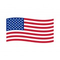 USA Flag Shaped Face Stickers